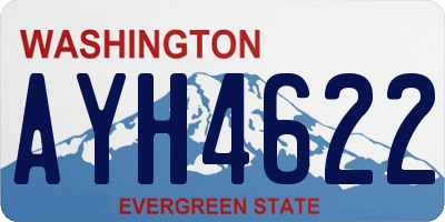 WA license plate AYH4622