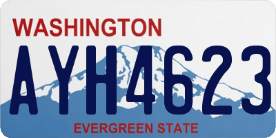 WA license plate AYH4623