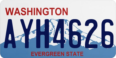 WA license plate AYH4626