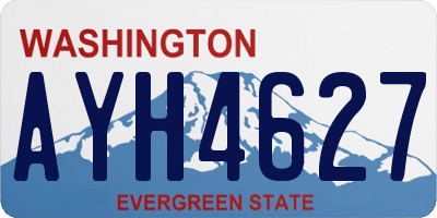 WA license plate AYH4627