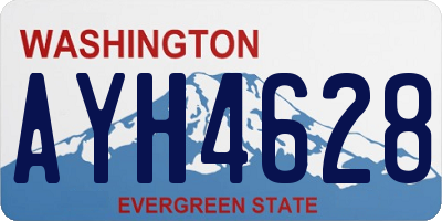 WA license plate AYH4628
