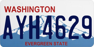 WA license plate AYH4629