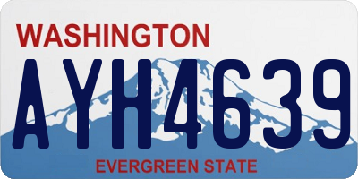 WA license plate AYH4639