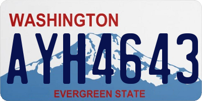 WA license plate AYH4643
