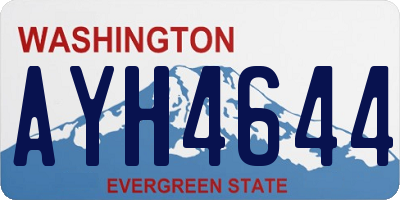 WA license plate AYH4644