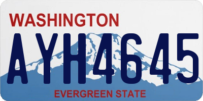 WA license plate AYH4645
