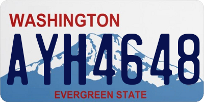 WA license plate AYH4648