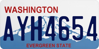 WA license plate AYH4654