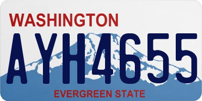 WA license plate AYH4655