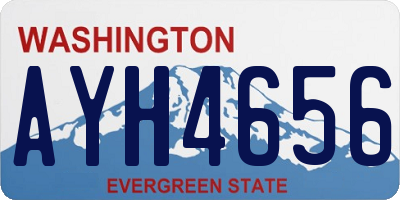 WA license plate AYH4656