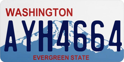 WA license plate AYH4664