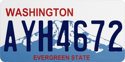 WA license plate AYH4672