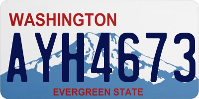 WA license plate AYH4673