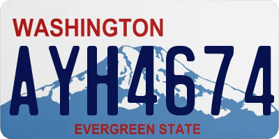 WA license plate AYH4674