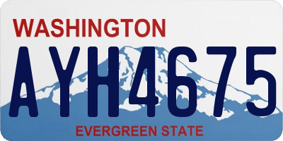 WA license plate AYH4675
