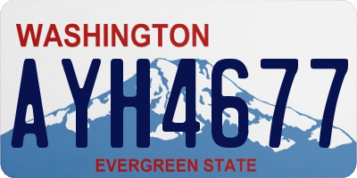 WA license plate AYH4677
