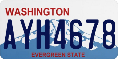 WA license plate AYH4678