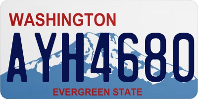 WA license plate AYH4680