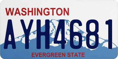 WA license plate AYH4681