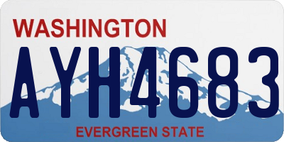 WA license plate AYH4683
