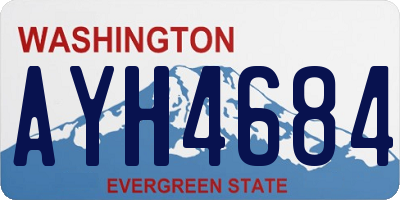 WA license plate AYH4684
