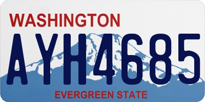 WA license plate AYH4685