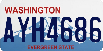 WA license plate AYH4686