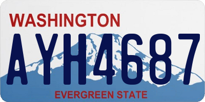 WA license plate AYH4687