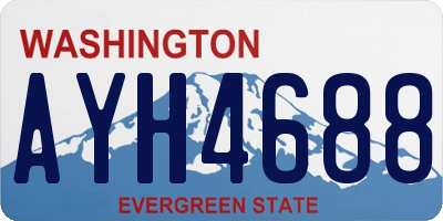 WA license plate AYH4688