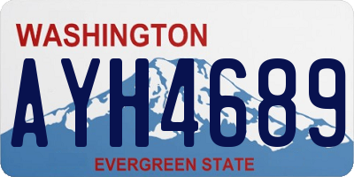 WA license plate AYH4689