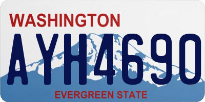 WA license plate AYH4690