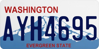 WA license plate AYH4695