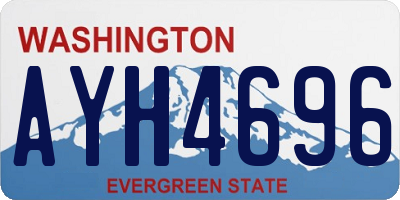 WA license plate AYH4696
