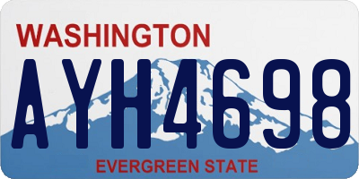 WA license plate AYH4698