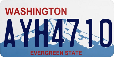 WA license plate AYH4710