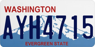 WA license plate AYH4715