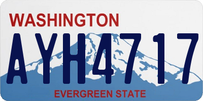 WA license plate AYH4717