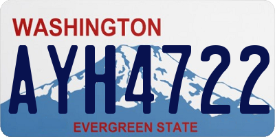 WA license plate AYH4722