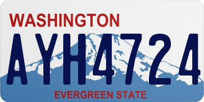 WA license plate AYH4724