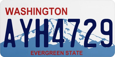 WA license plate AYH4729