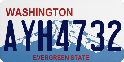 WA license plate AYH4732