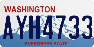 WA license plate AYH4733
