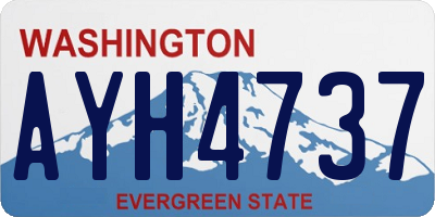 WA license plate AYH4737
