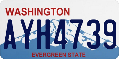 WA license plate AYH4739