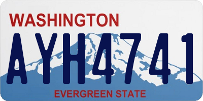 WA license plate AYH4741