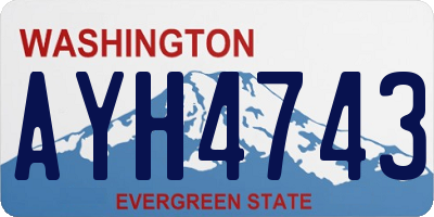 WA license plate AYH4743