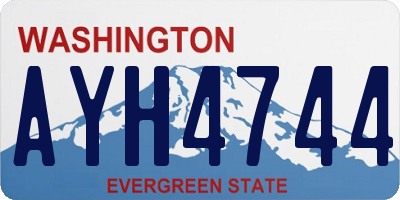 WA license plate AYH4744