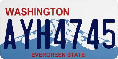 WA license plate AYH4745