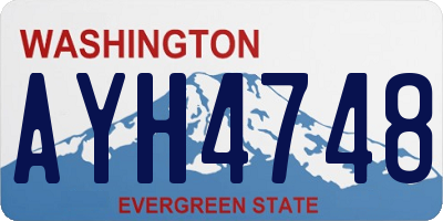 WA license plate AYH4748