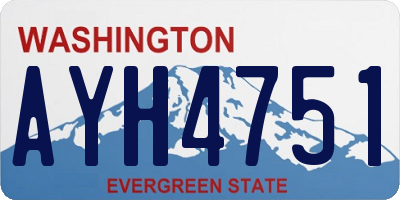 WA license plate AYH4751